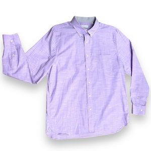 Hickey Freeman Luxury Long Sleeve Button Down Collared shirt, purple lavender